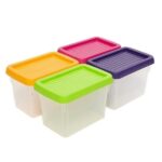 Wham Plastic Storage Boxes 1.5 Litres - 4 Pcs Multicoloured for Homes, Hotels, and Restaurants