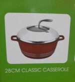 Home Mate Aluminum Premium Nonstick Cookware 5 Pcs, Red for Homes, Hotels, and Restaurants