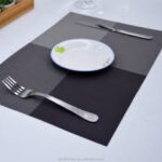 Natural Vinyl Rectangular Tablemat 6pcs for Homes, Hotels, and Restaurants