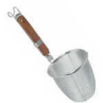 Noodle Strainer Wire Mesh with Wooden Handle for Homes, Hotels, and Restaurants