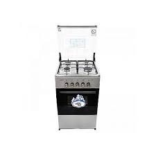 Scanfrost 4-Burner Gas Cooker with Gas Oven Grey 50x50 - CK5400NG for Homes, Hotels, and Restaurants