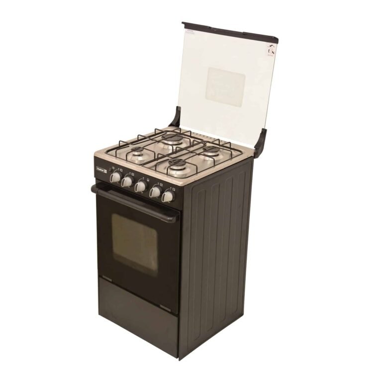 Scanfrost 4-Burner Gas Cooker with Gas Oven Black 50x55 - SFC5402B for Homes, Hotels, and Restaurants