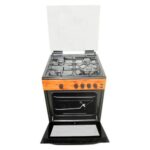 Scanfrost 4-Burner Gas Cooker with Grill, and Gas Oven Wood Finish 60x60 - CK6402NG for Homes, Hotels, and Restaurants