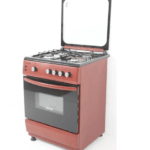 Scanfrost 4-Burner Gas Cooker with Grill, and Gas Oven with Burner Ignition Burgundy 60x60 - CK6400R for Homes, Hotels, and Restaurants