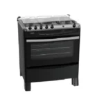 Scanfrost 5-Burner Gas Cooker with Gas Oven Black- CK7500B for Homes, Hotels, and Restaurants