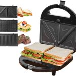 Scanfrost Sandwich and Waffle Maker with Nonstick Coating SFSM700W for Homes, Hotels, and Restaurants