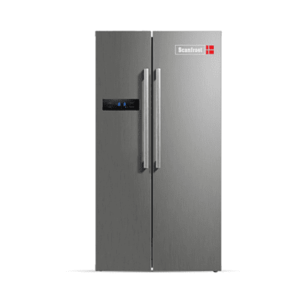 Scanfrost Side By Side Refrigerator 500 Liters Stainless Steel- SFSBS500S for Homes, Hotels, and Restaurants
