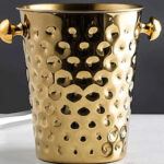 Gold Hammer Ice Bucket for Champagne, Beer, and Wine for Hotels and Restaurants