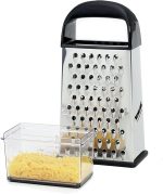 Stainless Steel 4-Sided Box Grater and Shredder