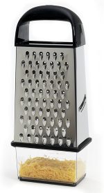 Stainless Steel 4-Sided Box Grater and Shredder