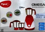 Pigeon Omega Mixer Grinder 3 Jars- 750 Watt for Homes, Hotels, and Restaurants