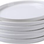 White Flat Porcelain Dinner Plate for Homes, Hotels, and Restaurants