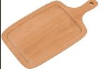 Rectangular Wooden Pizza Tray with Handle for Homes, Hotels, and Restaurants