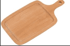Rectangular Wooden Pizza Tray with Handle for Homes, Hotels, and Restaurants