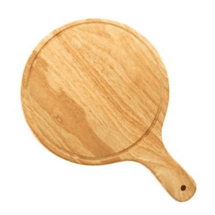Round Wooden Pizza Tray with Handle for Homes, Hotels, and Restaurants