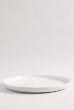 White Round Porcelain Dinner Plate 12pcs for Homes, Hotels, and Restaurants