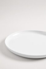 White Round Porcelain Dinner Plate 12pcs for Homes, Hotels, and Restaurants