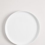 White Round Porcelain Dinner Plate 12pcs for Homes, Hotels, and Restaurants