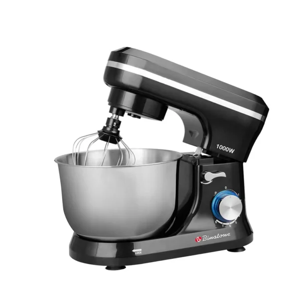 Binatone Kitchen Machine Stand Mixer - 4L, 1000 Watt, Black, KM1000 for Homes, Hotels, and Restaurants