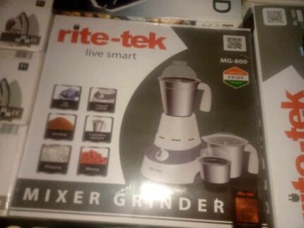 Rite Tek Mixer Grinder MG-800 - 750 Watt,1.5L for Homes, Hotels, and Restaurants