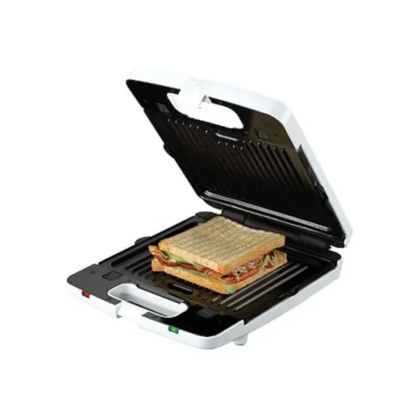 Kenwood Sandwich Maker 4-Slice SM740, 1300 Watt, White for Homes, Hotels, and Restaurants