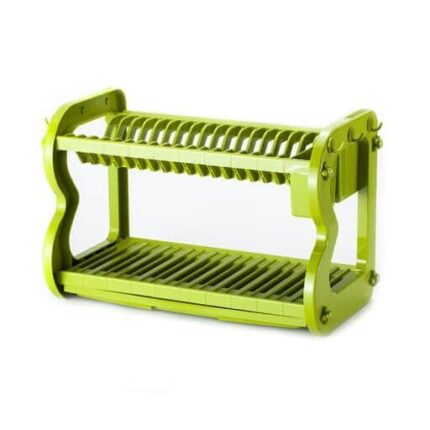 2-tier ABS Plastic Dish Rack for Homes, Hotels, and Restaurants