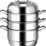 3-Tier Stainless Steel Steamer Pot for Homes, Hotels, and Restaurants