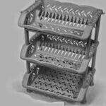 3-tier Durable Plastic Dish Rack