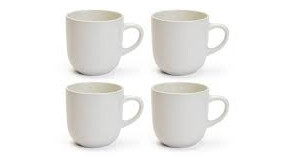 Petite Porcelain Mug for Coffee or Tea - 4pcs for Homes, Hotels, and Restaurants