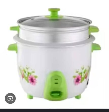 Kinelco Rice Cooker with Removable Aluminum Pot and Steamer, 3 Litres, 1000W for Homes, Hotels, and Restaurants