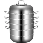 Mother's Choice 4-Tier Stainless Steel Steamer Pot for Homes, Hotels, and Restaurants