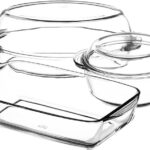 Pasabache Borcam 5pcs Oven Casserole Glassware for Homes, Hotels, and Restaurants