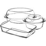 Pasabache Borcam 5pcs Oven Casserole Glassware for Homes, Hotels, and Restaurants