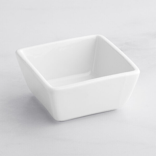 Porcelain White Square Soup Bowl for Homes, Hotels, and Restaurants