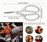 Professional Heavy Duty Stainless Steel Kitchen Scissors with Aluminum Alloy Handle for Homes, Hotels, and Restaurants