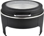 Sunnex Roll Top Chafing Dish -Stainless steel, Black, Round