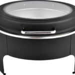Sunnex Roll Top Chafing Dish -Stainless steel, Black, Round