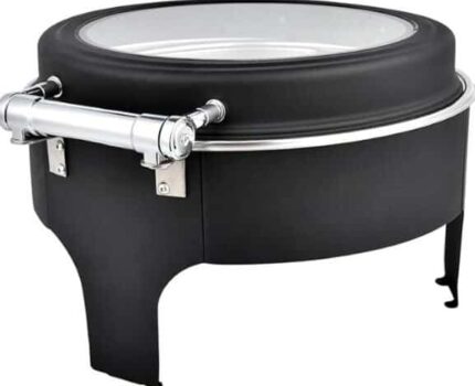 Sunnex Roll Top Chafing Dish -Stainless steel, Black, Round