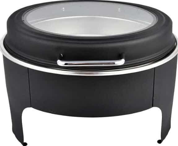 Sunnex Roll Top Chafing Dish -Stainless steel, Black, Round