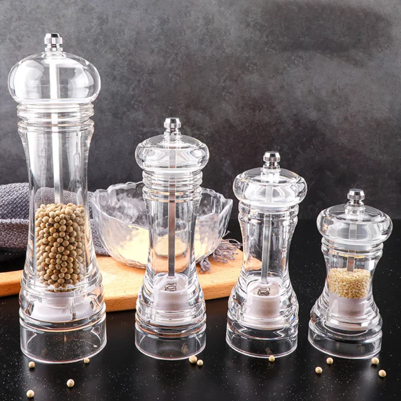 Acrylic Salt and Pepper Grinder for Homes, Hotels, and Restaurants