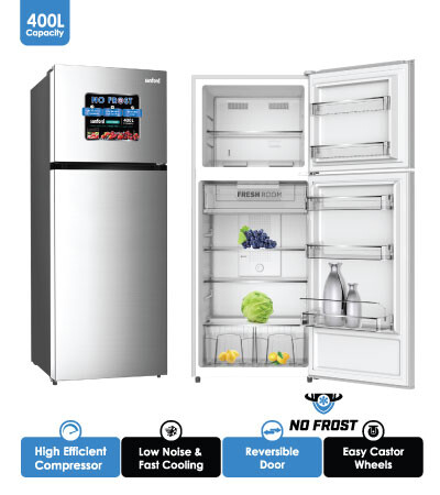 Sanford Premium Model Refrigerator 400 Liters Silver - SF1726RF for Homes, Hotels, and Restaurants