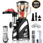 Sanford Multifunction 3 in 1 Blender, Meat grinder and Vegetable Slicer SF5860MG - 100% Copper 1000W for Homes, Hotels, and Restaurants