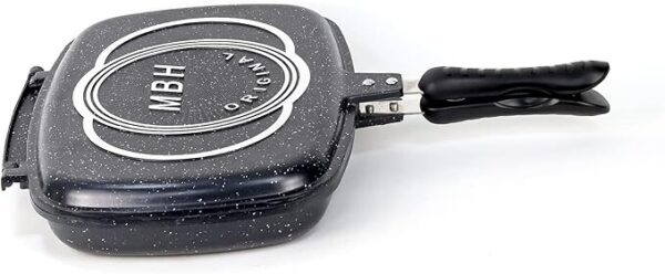 MBH Double-sided Grill Pan, Die-cast Nonstick for Homes, Hotels, and Restaurants