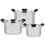 Tramontina Grano Cookware Set, 3Pcs, 3Ply Stainless Steel for Homes, Hotels, and Restaurants