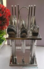 Stainless steel 24pcs set cutlery with storage stand