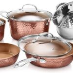 Gotham steel diamond hammered design 10pcs cookware set