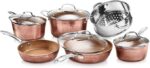 Gotham steel diamond hammered design 10pcs cookware set