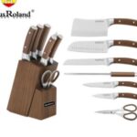 Roland Haus 8-Piece Knife Set with Wooden Handles