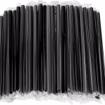 11mm Individually Wrapped Black Smoothie Straw – The Perfect Blend of Style and Convenience