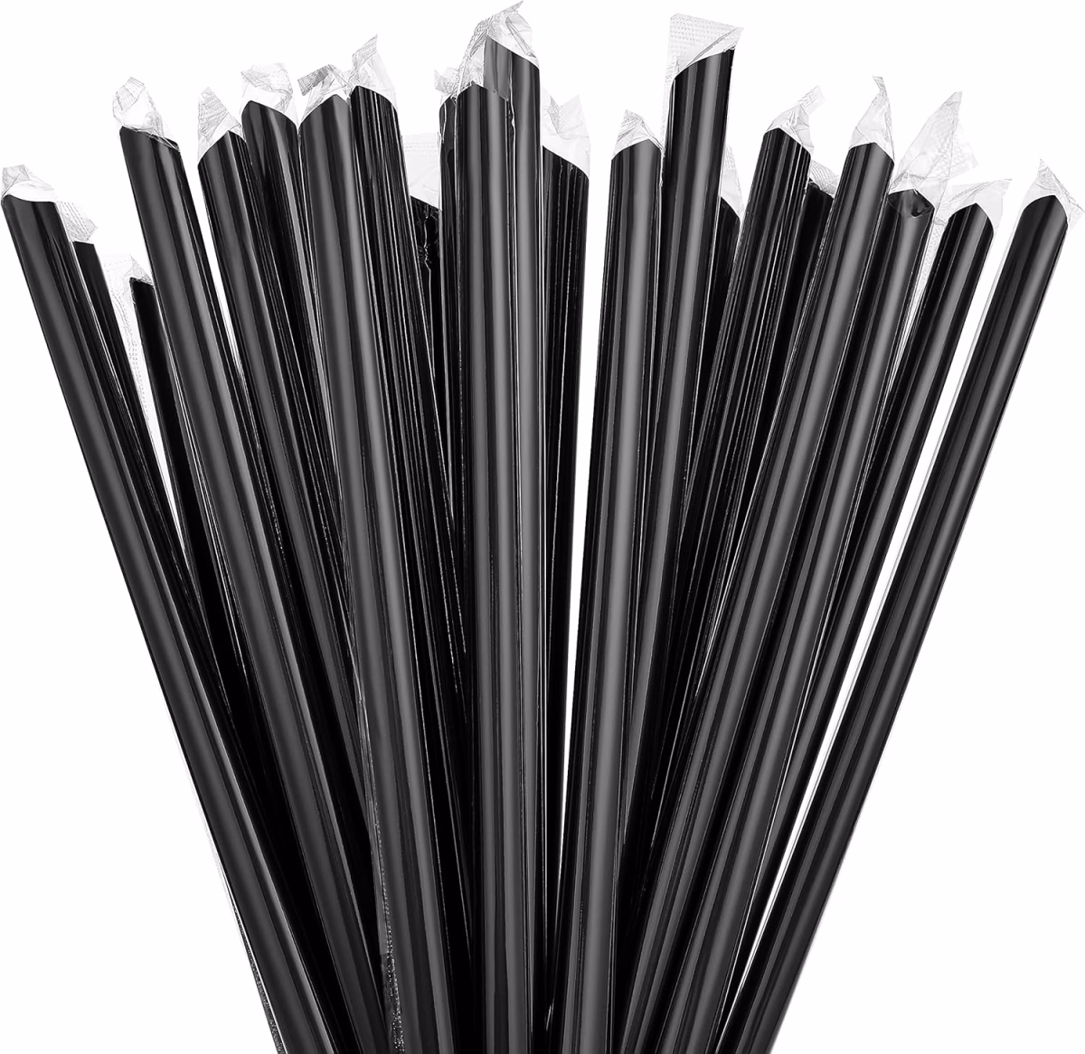 11mm Individually Wrapped Black Smoothie Straw – The Perfect Blend of Style and Convenience